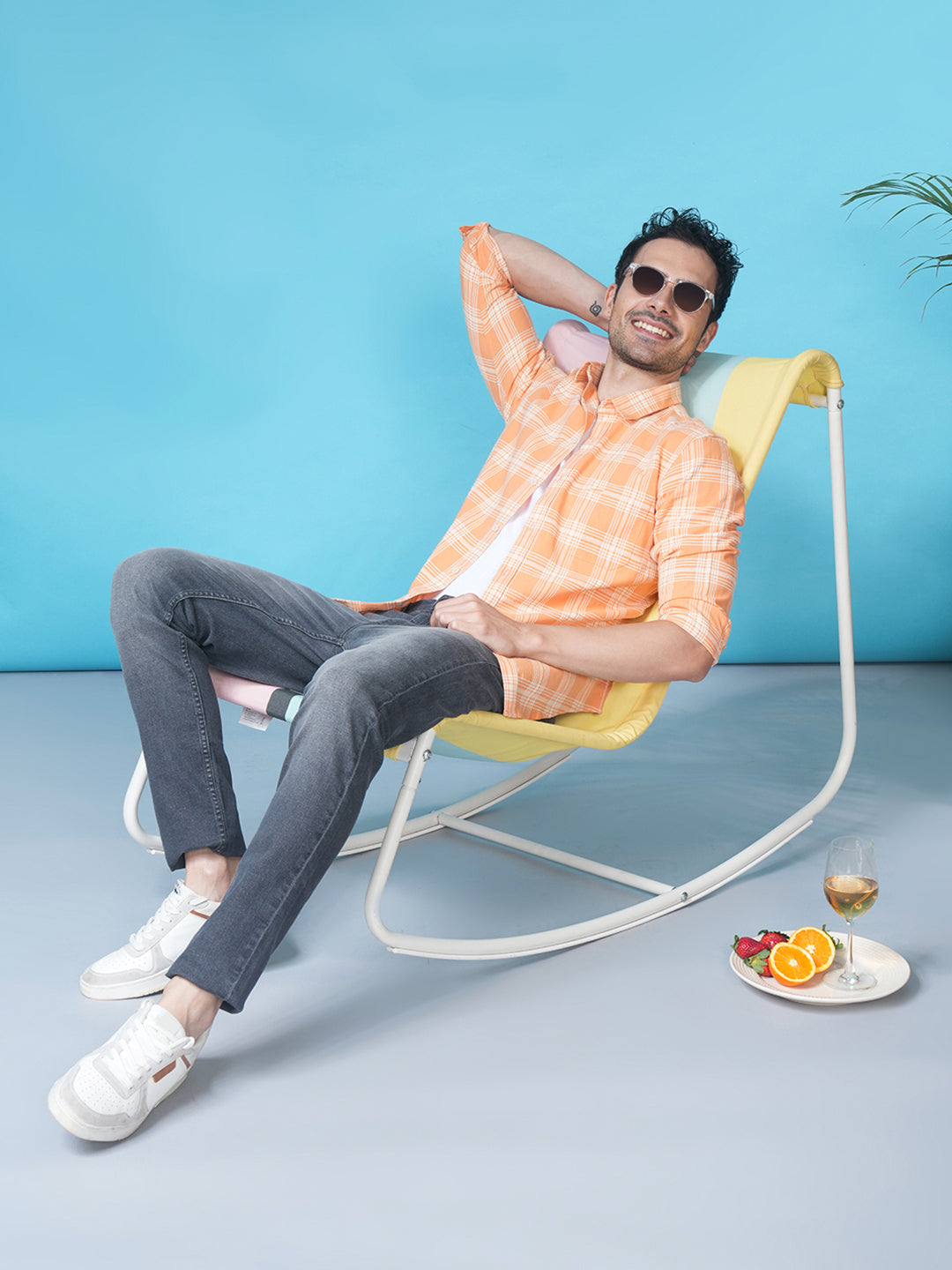 Crocodile Men's Grey Slim Fit Shirt