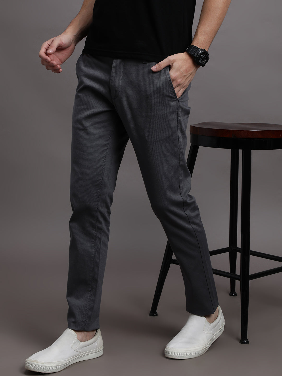 TEXTURED FABRIC TROUSER