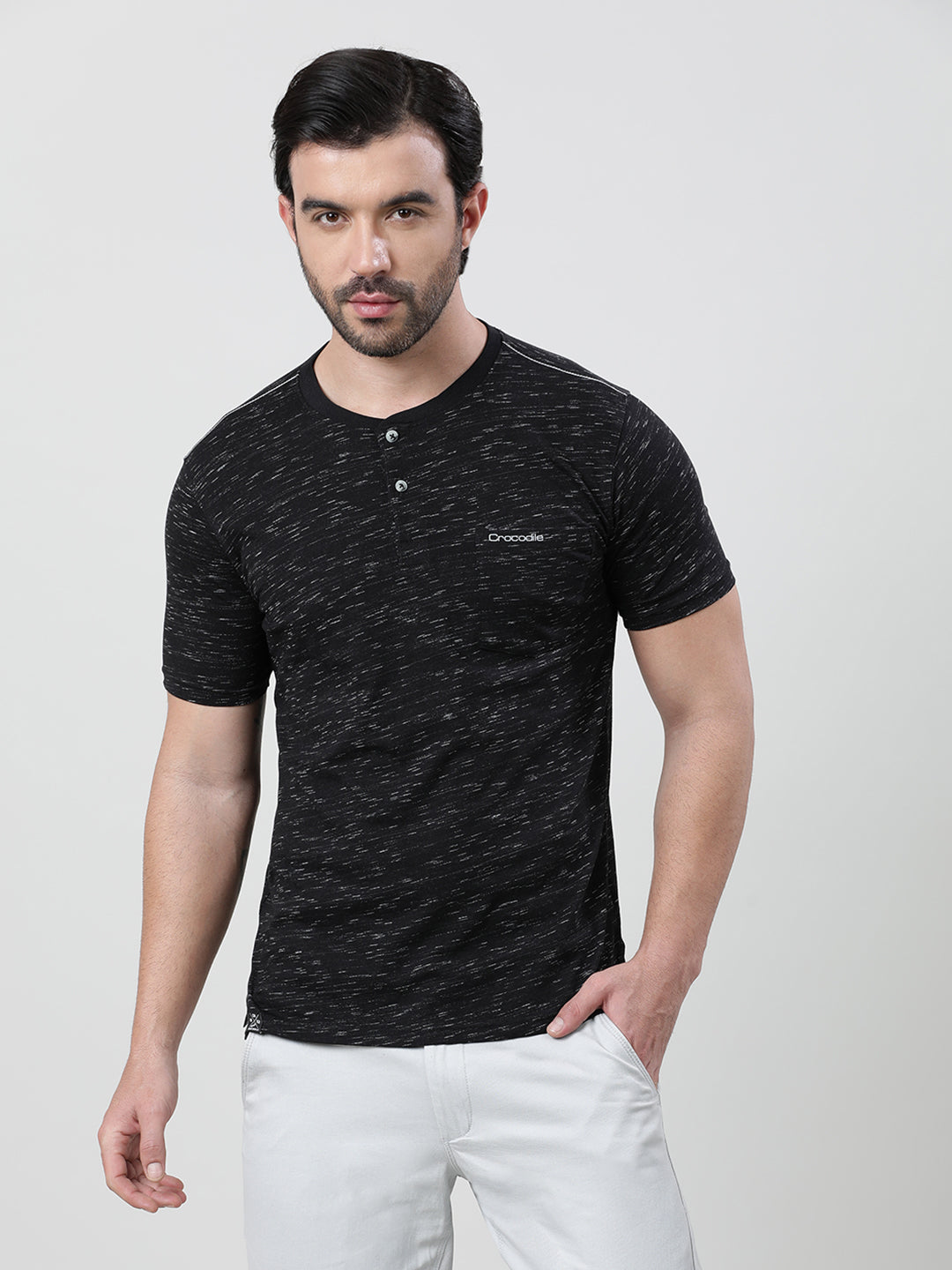 Close-up of black fabric with texture detail