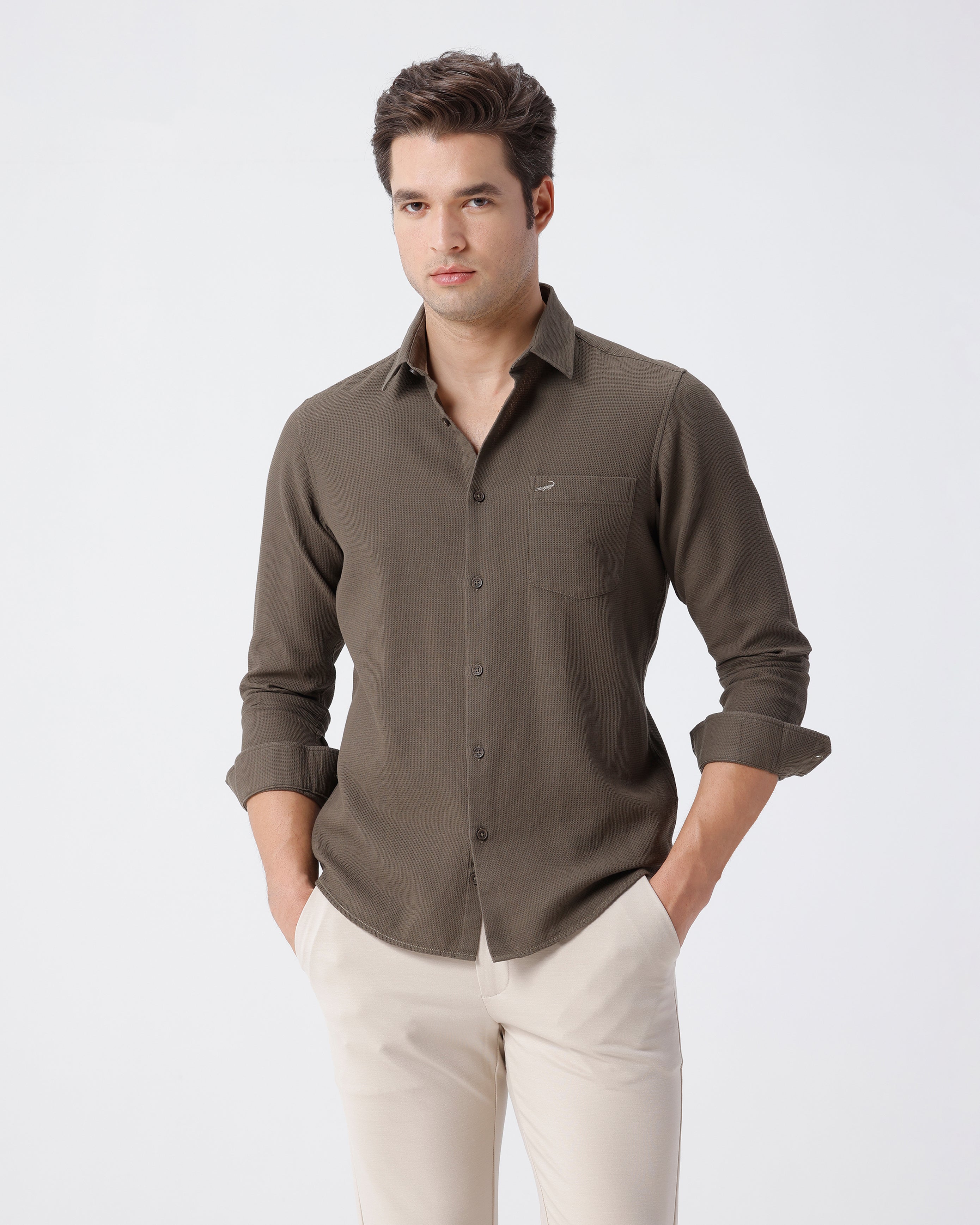 Close-up of red fabric with texture detail