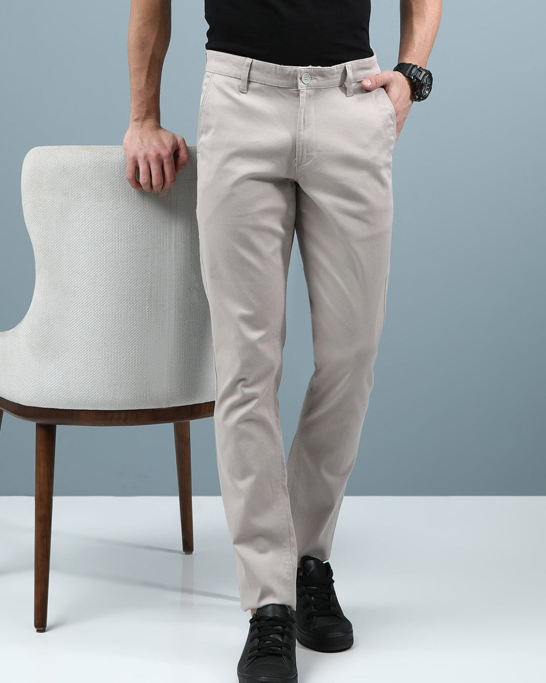 Close-up of beige fabric with texture detail
