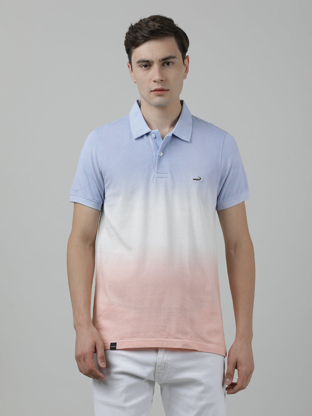 Casual Royal Blue T-Shirt Half Sleeve Slim Fit with Collar for Men