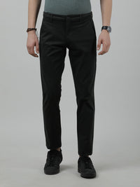 Olive Green Solid Casual Slim Fit Trouser