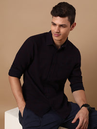 Burgundy Brown Checked Full Sleeve 100% Cotton Shirt