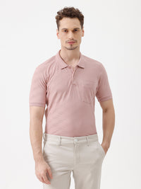 Angular Weave Polo T-Shirt In Lilac