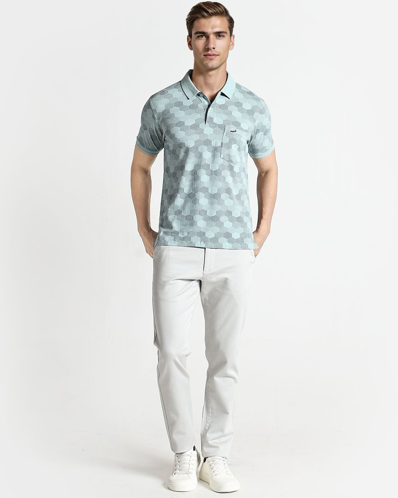 Men Printed Polo T-shirt Online