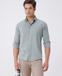 Men's Premium Tri-Blend Striped Shirt With A Distinctive Textured Weave