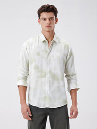 Water Colour Print Linen Shirt