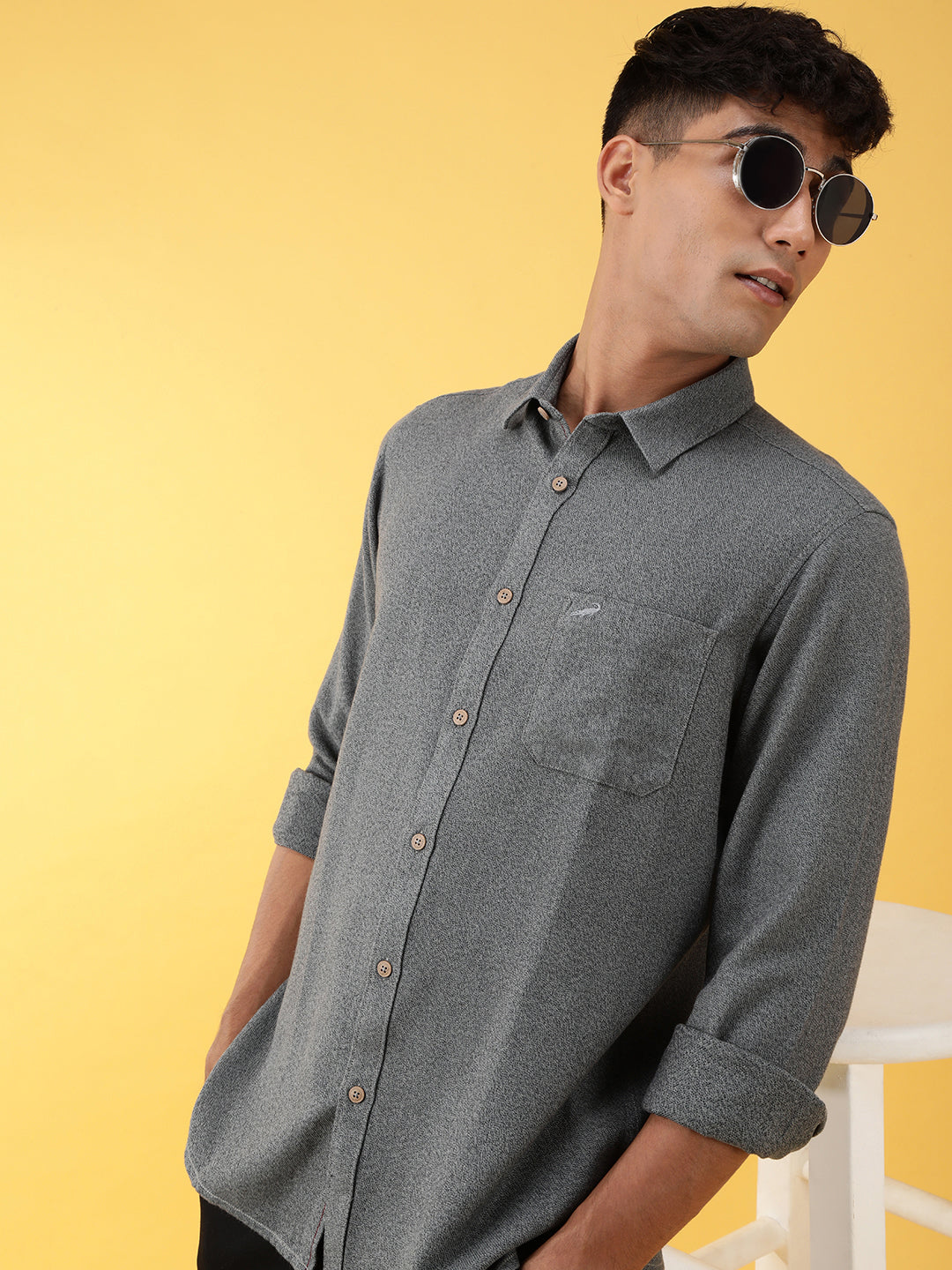 Crocodile Grindle Plain Shirt