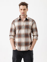 Textured Modern Plaid Shirt