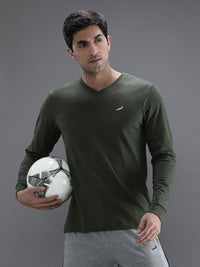 Olive Green Solid T-Shirt