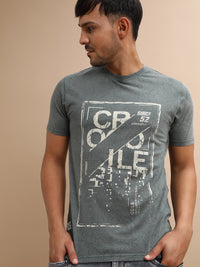 Dark Forest Green Printed T-Shirt