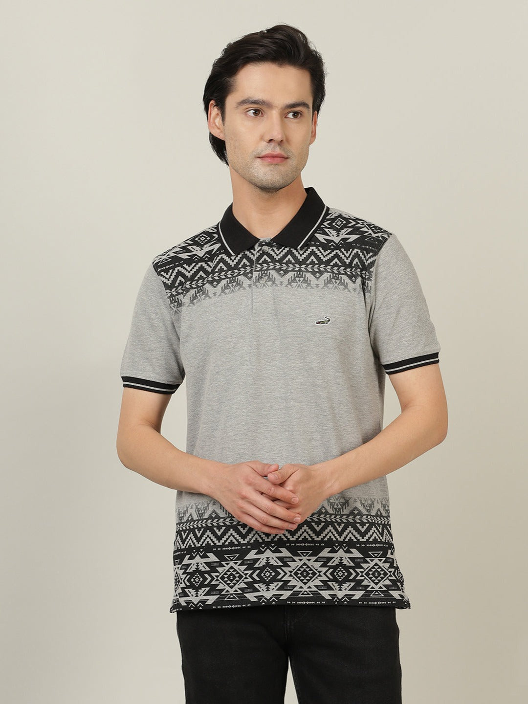 Crocodile Men's Printed Polo T-Shirt
