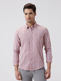 Jacquard Stripe Shirt Pink