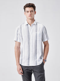 Airy Fabric Bold Stripe Shirt