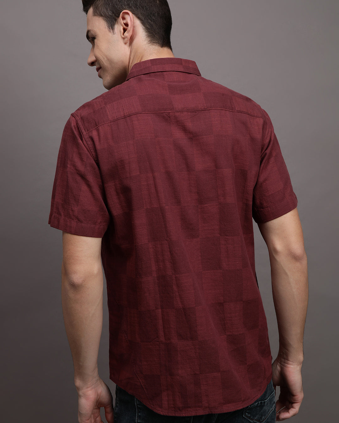 Crocodile Tonal Blocked Checks Shirt