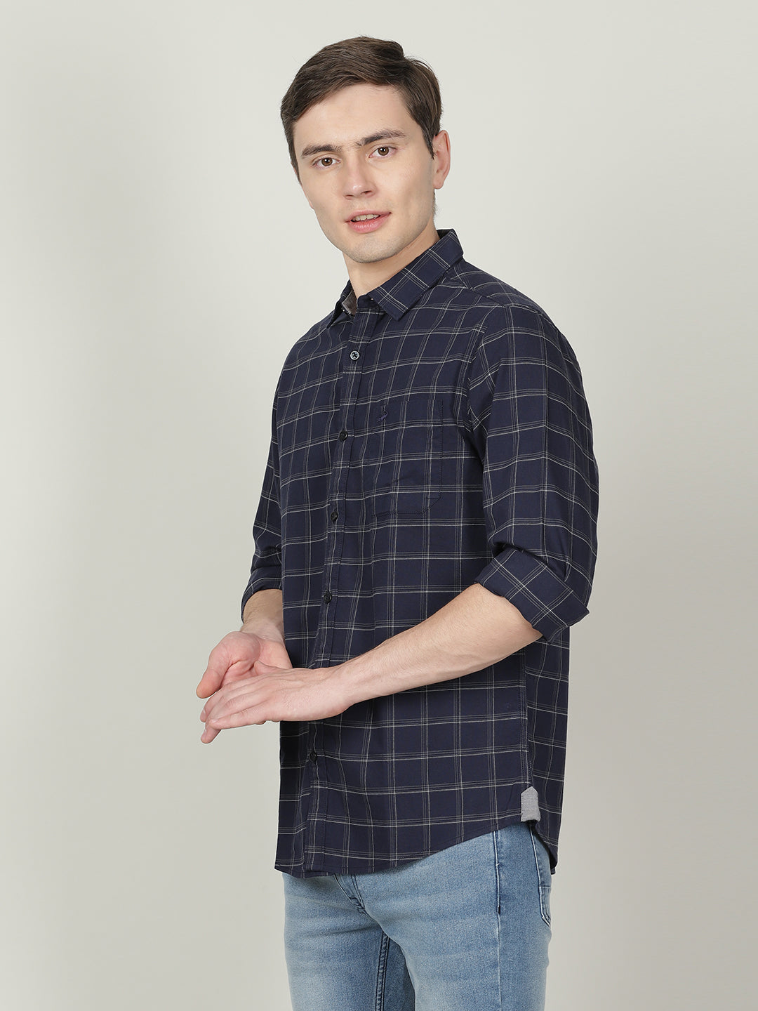 Crocodile Men's Full Sleeve Comfort Fit Shirt