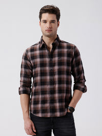 Men's Pure Cotton Diamond Dobby Checks Shirt For A Refined Casual Look