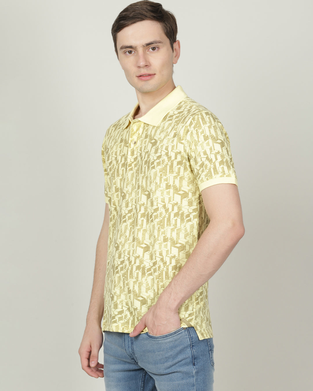 Crocodile Yellow Slim Fit T-shirt