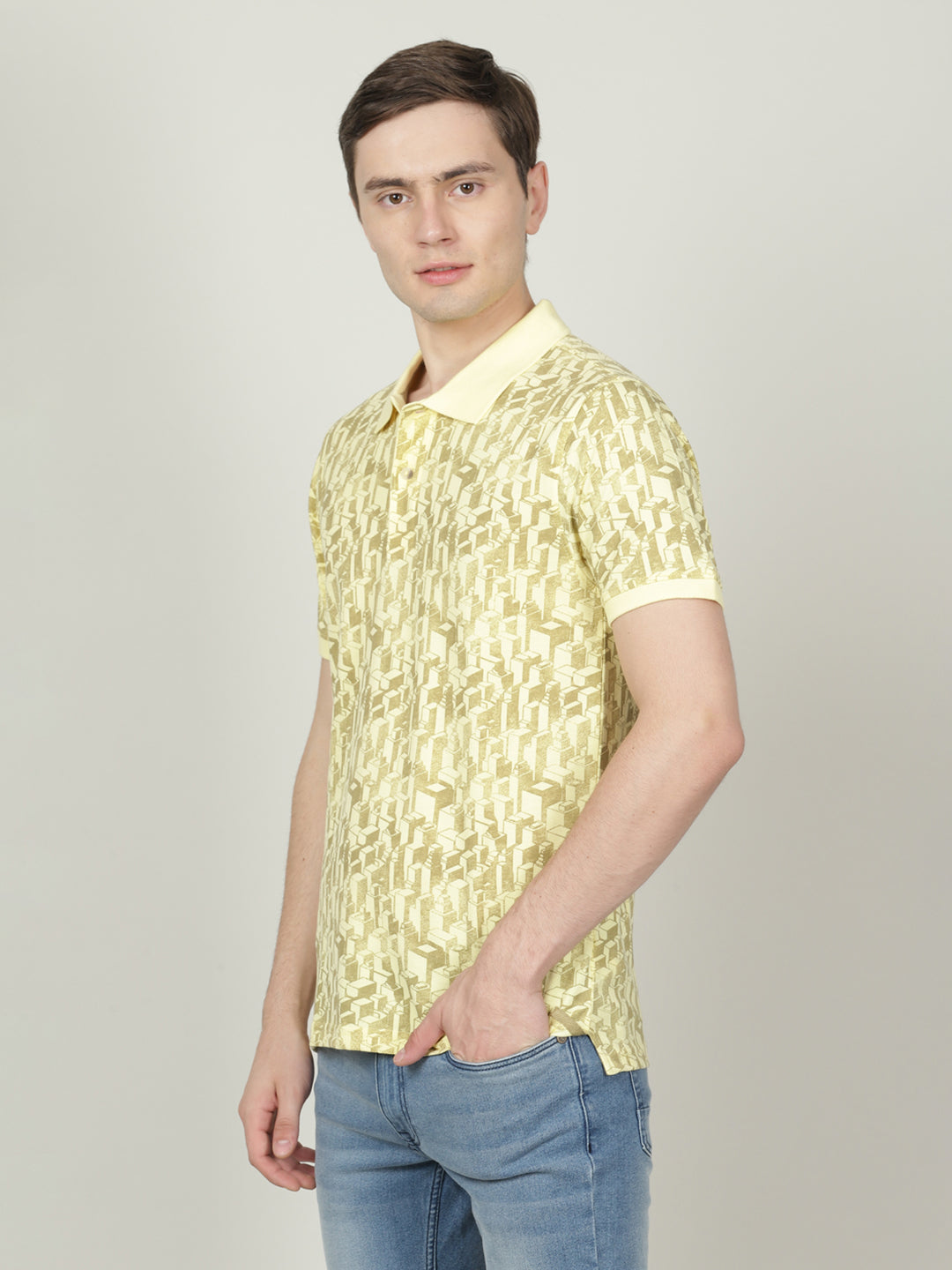 Crocodile Yellow Slim Fit T-shirt