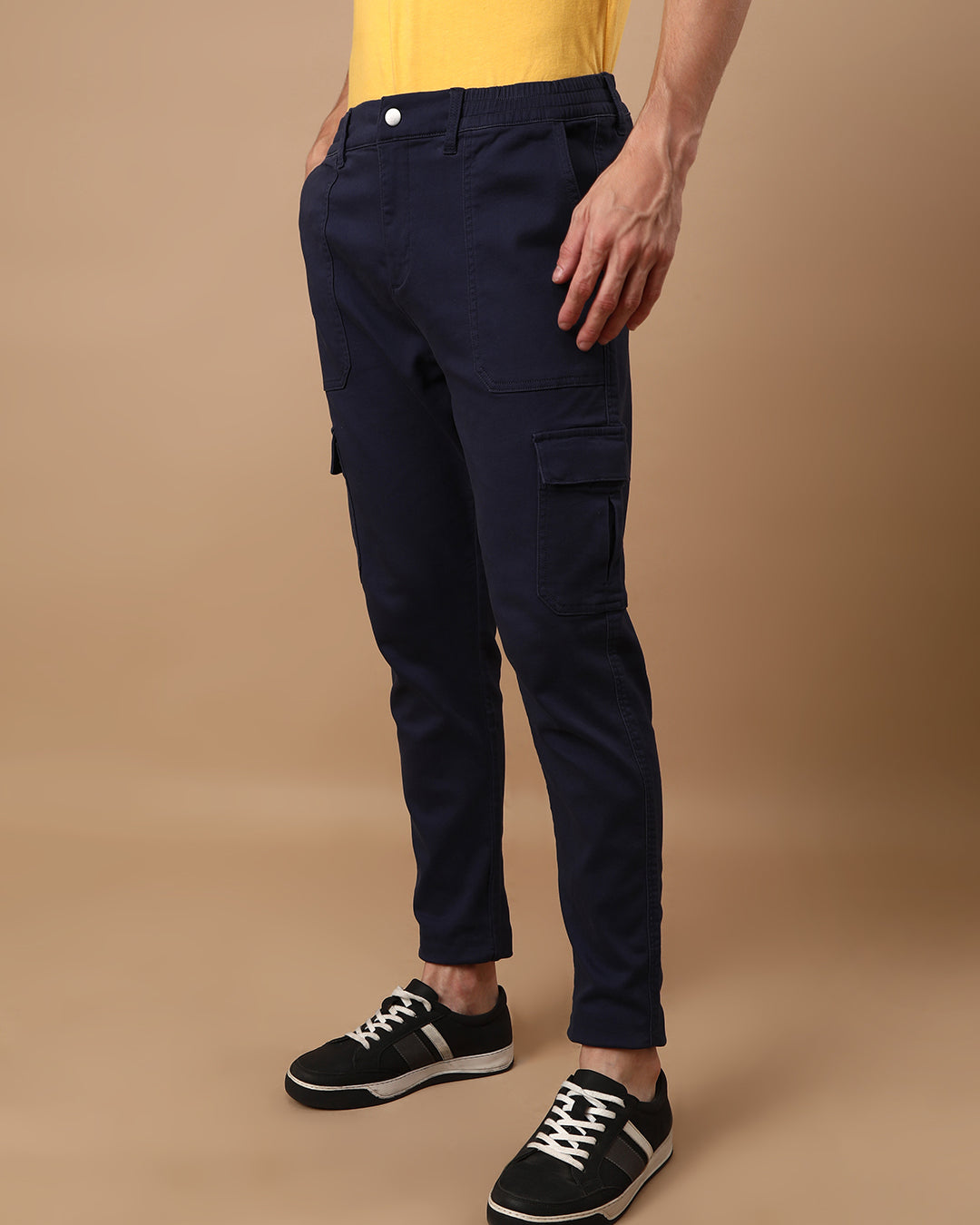 NAVY PREMIUM CARGO JOGGER IN SUPER SOFT FABRIC