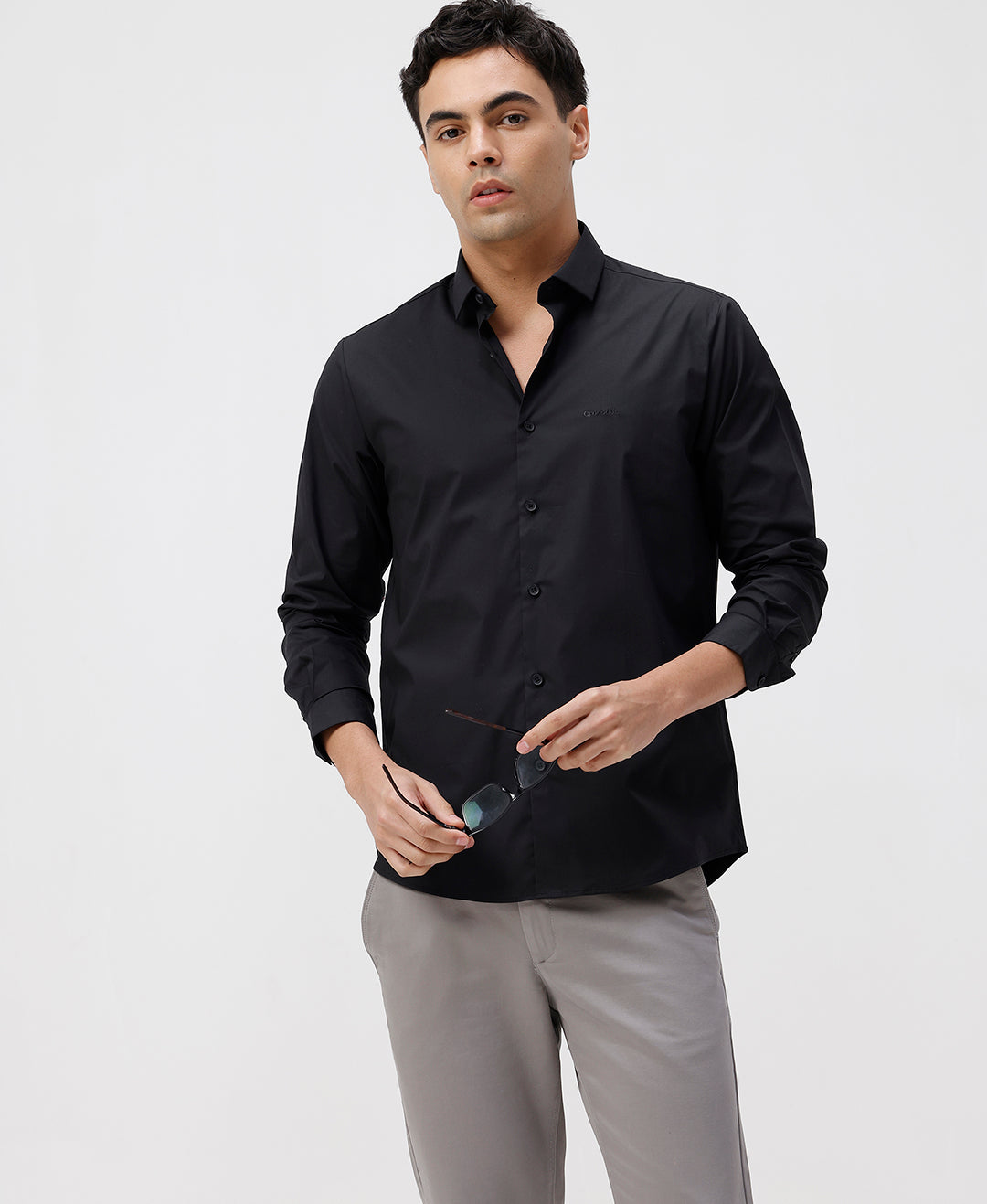 Close-up of black fabric with texture detail