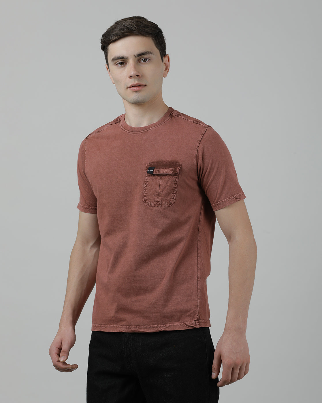 Casual Dark Red T-Shirt Half Sleeve Slim Fit Jersey with Collar for Men