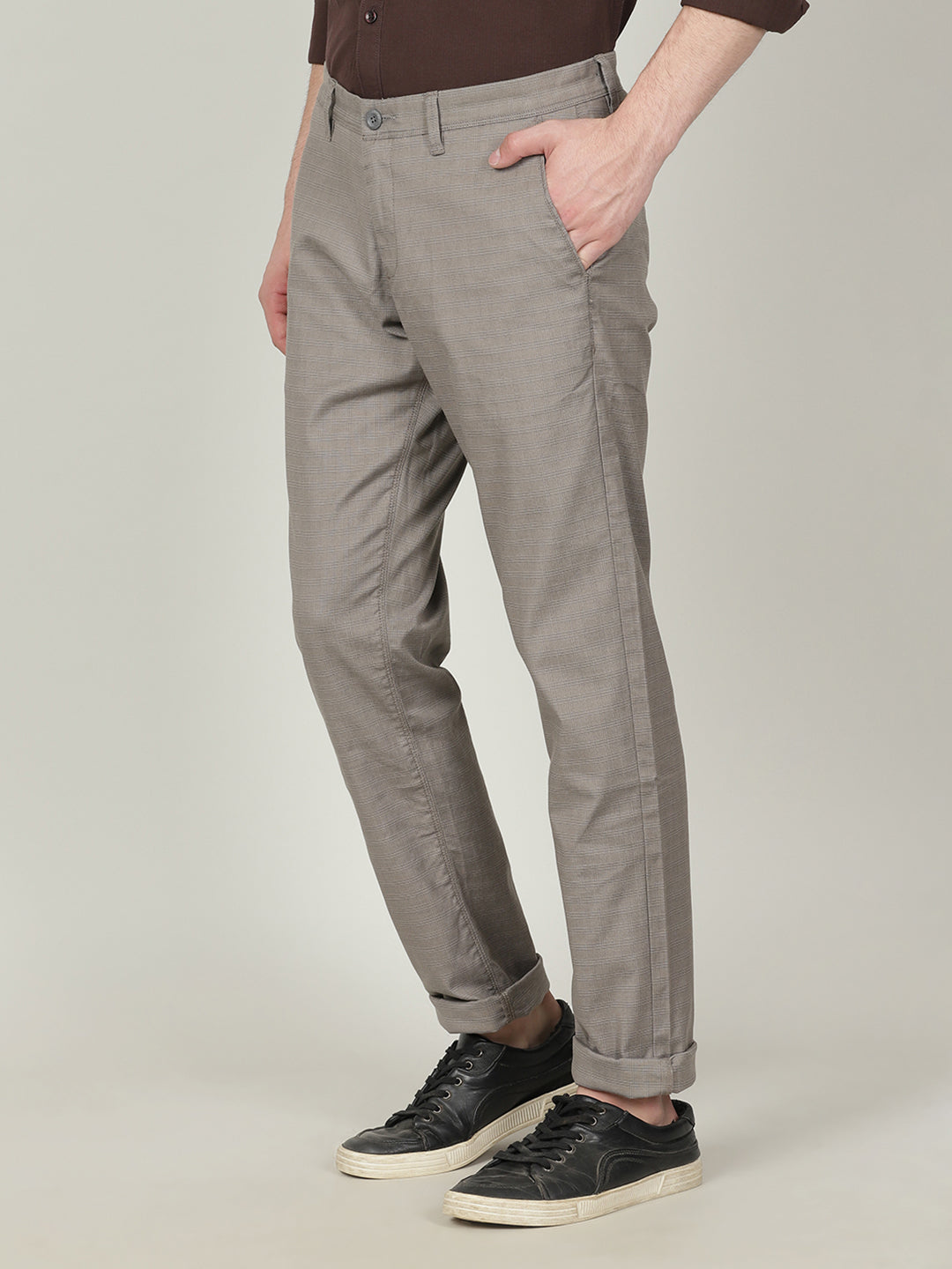 Crocodile Grey Trim Fit Trouser