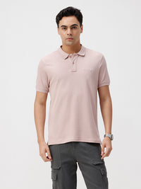 Tencel Honeycomb Pique Polo T-Shirt Pink