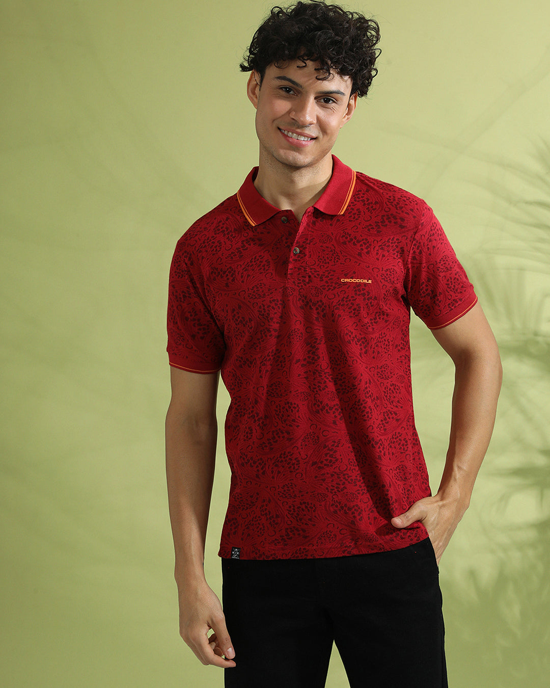 Close-up of red fabric with texture detail