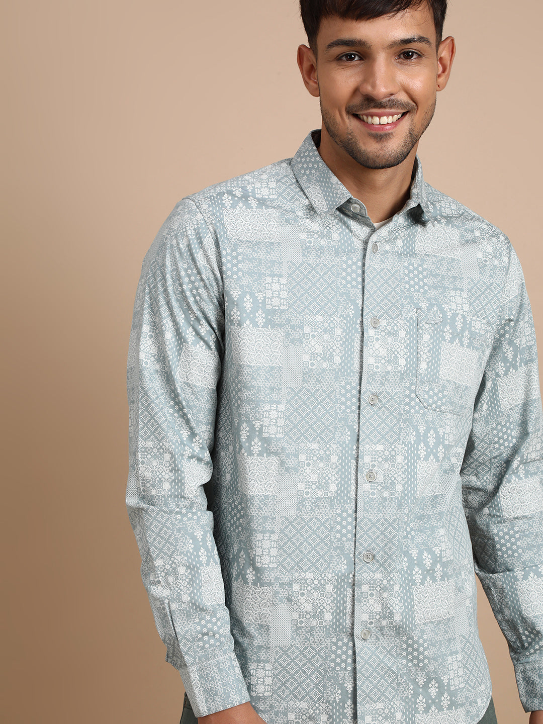 Abstract Bandana Printed Shirt