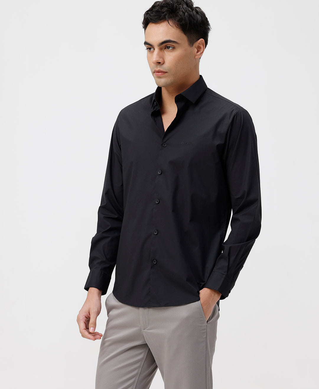 Close-up of black fabric with texture detail