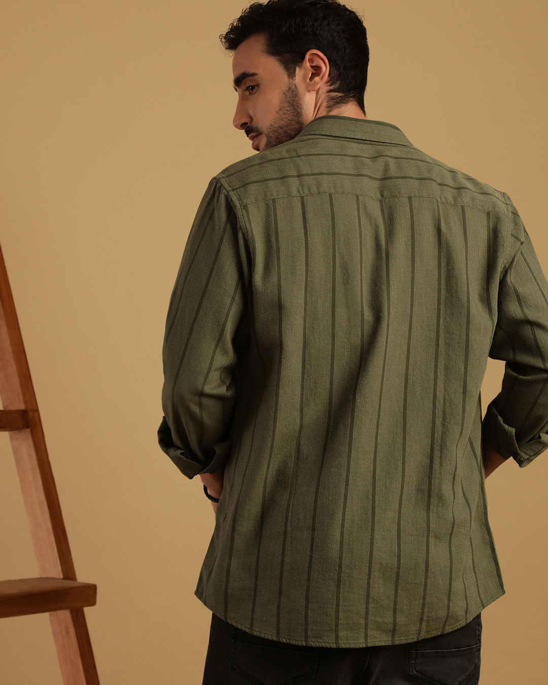 Crocodile Structured Stripe Shirt