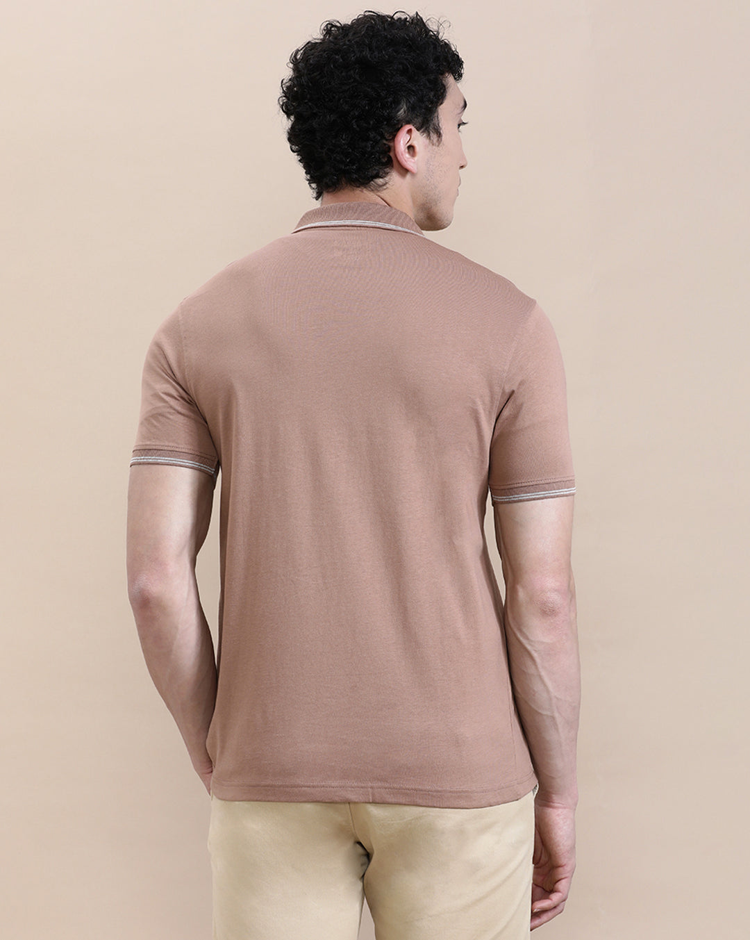 Close-up of brown fabric with texture detail