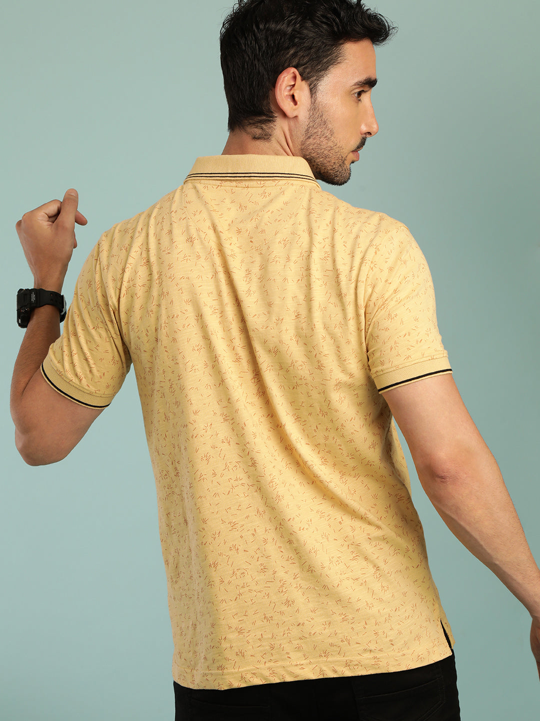 Crocodile All Over Polo with Memphis Print