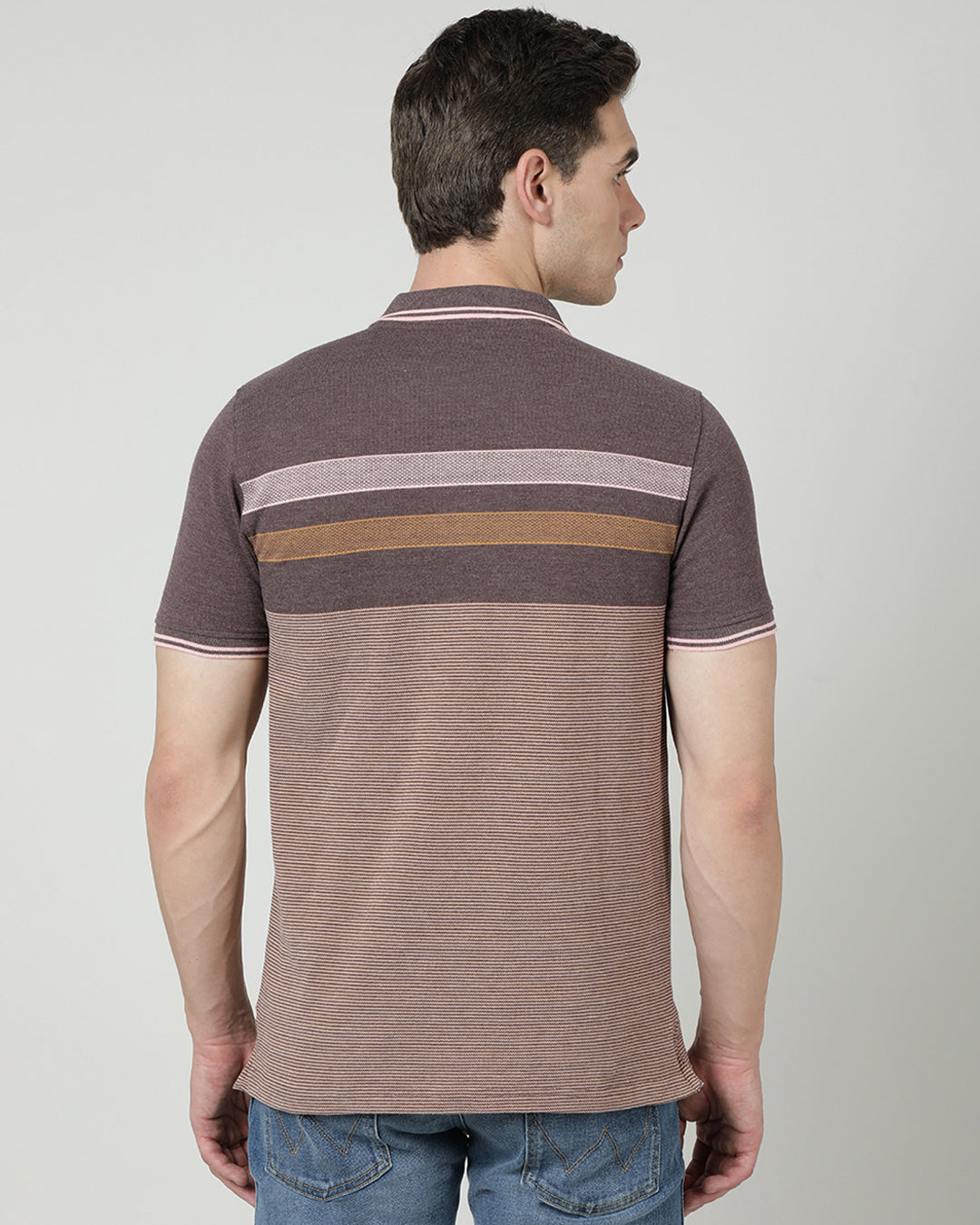 Close-up of brown fabric with texture detail