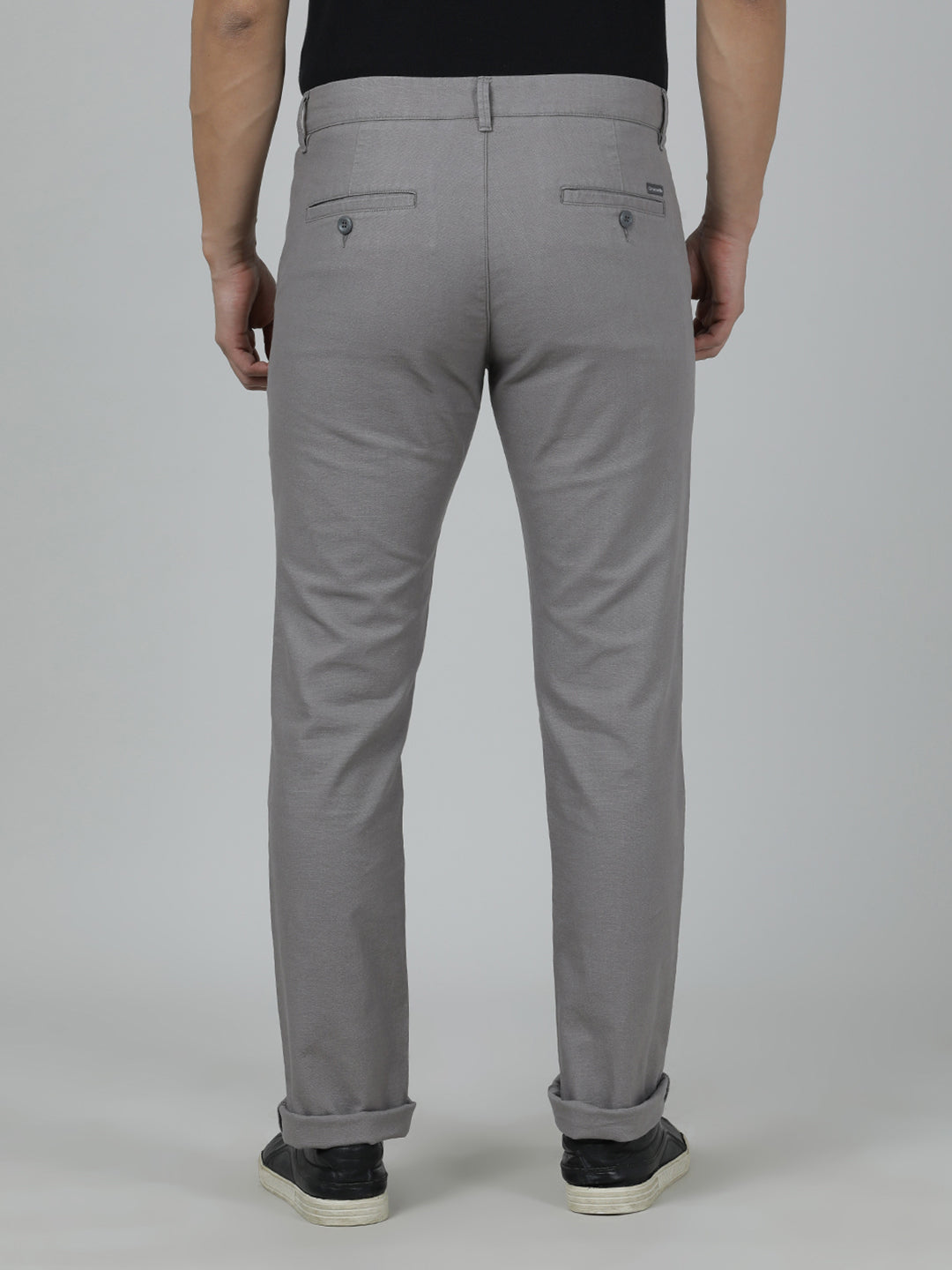 Crocodile Slim Fit Grey Trouser for Men