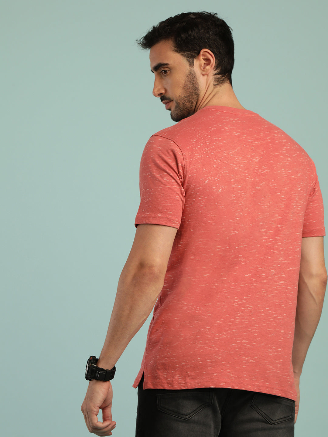 Crocodile Injected Slub Henley T-Shirt