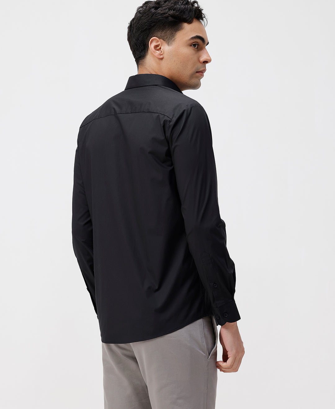 Close-up of black fabric with texture detail