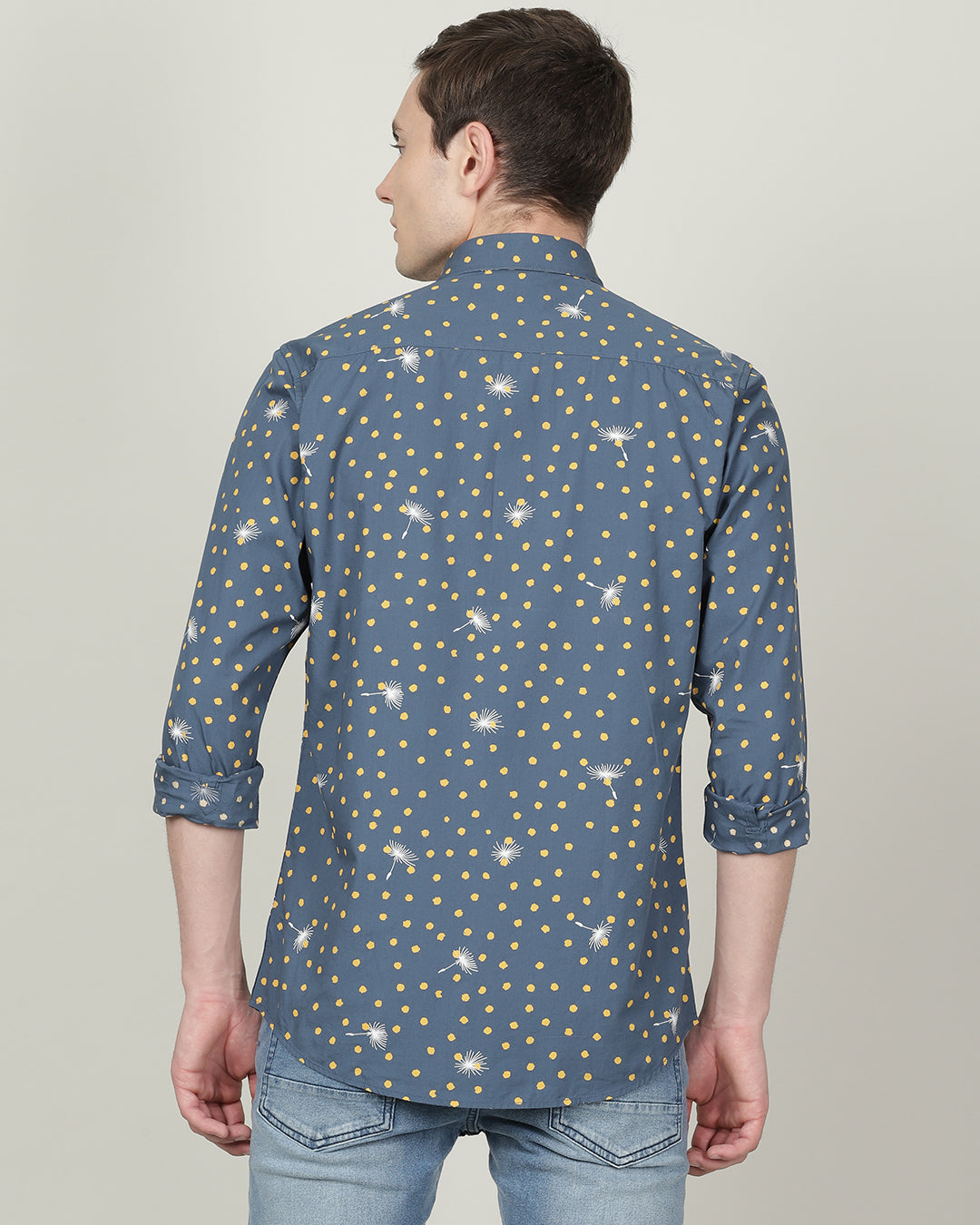 Crocodile Teal Slim Fit Shirt