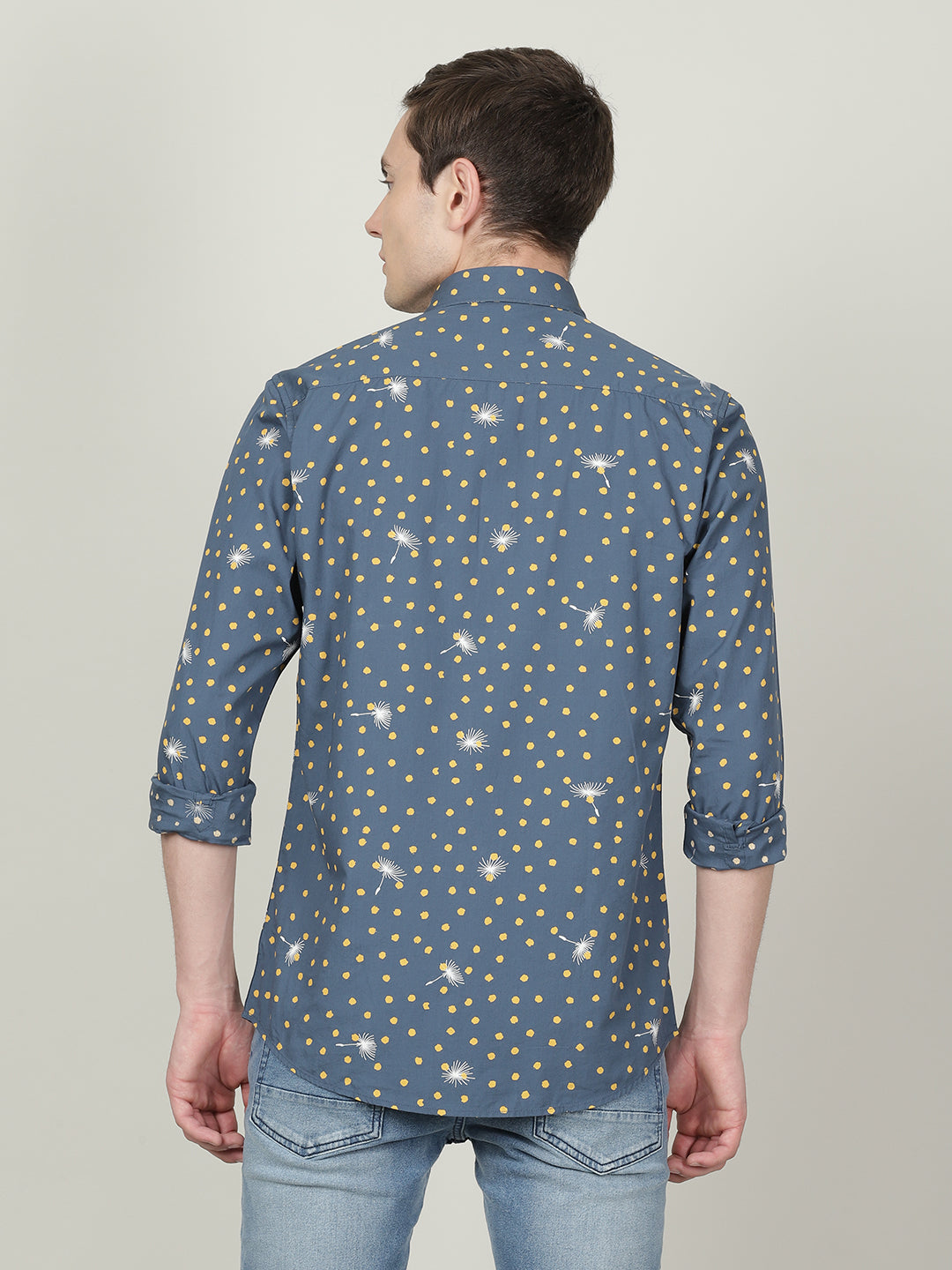 Crocodile Teal Slim Fit Shirt