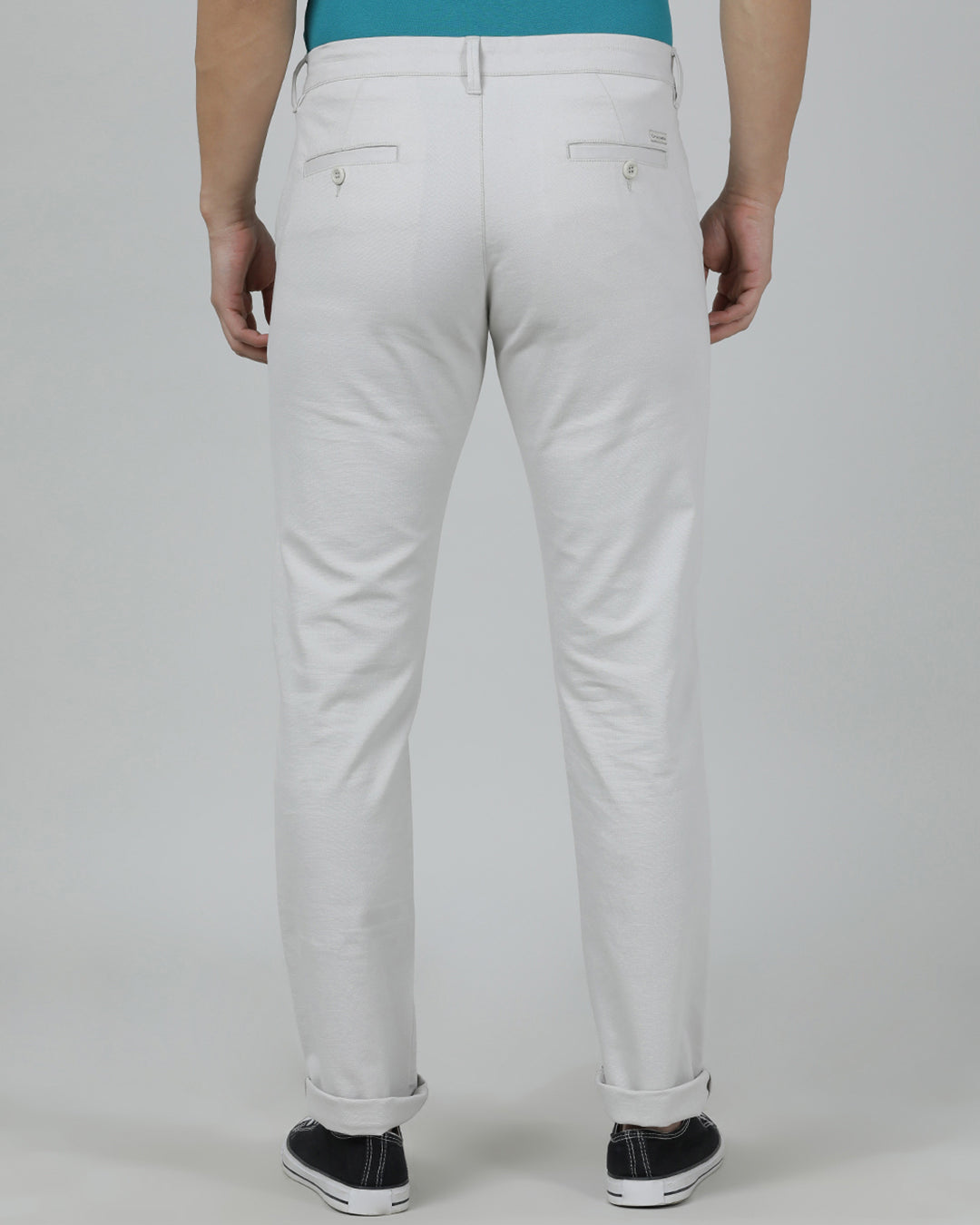 Crocodile Men's Slim Fit Cream Trouser