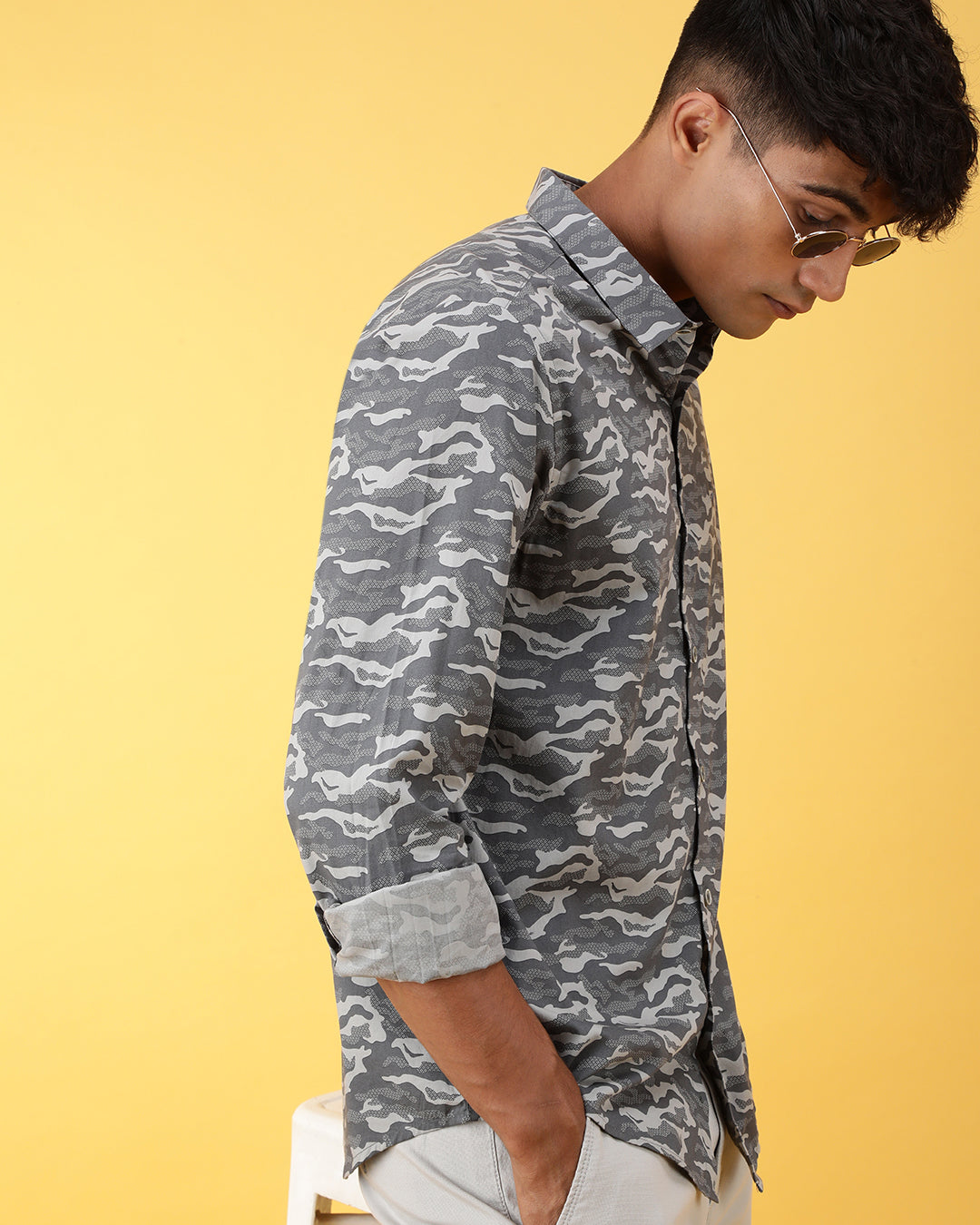 Tonal Camo Fluid Shirt