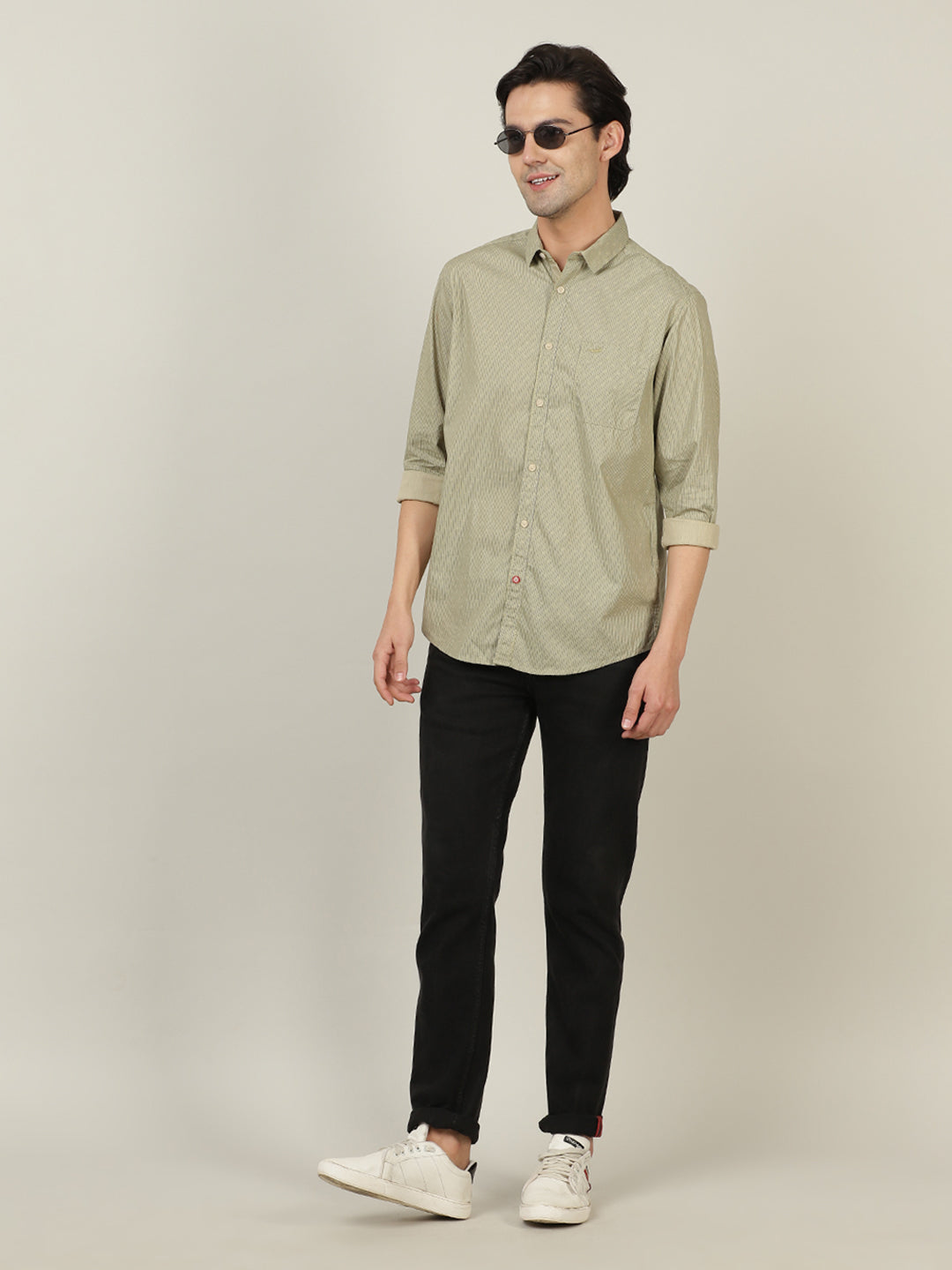 Crocodile Men's Pure Cotton Casual Shirt