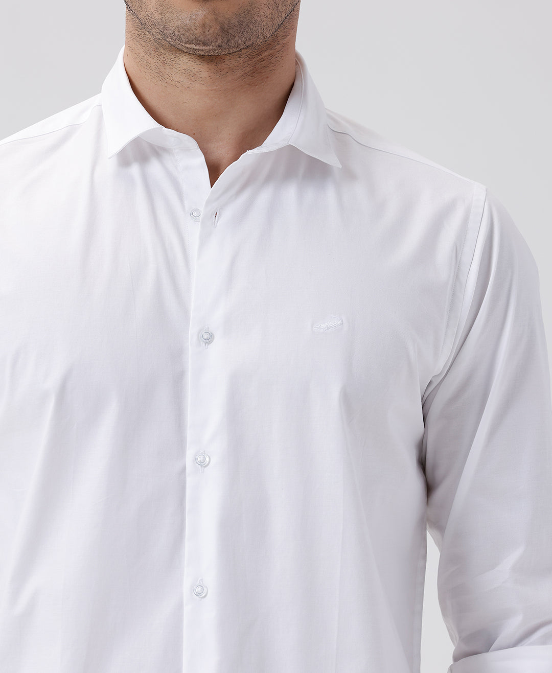 Close-up of white fabric with texture detail