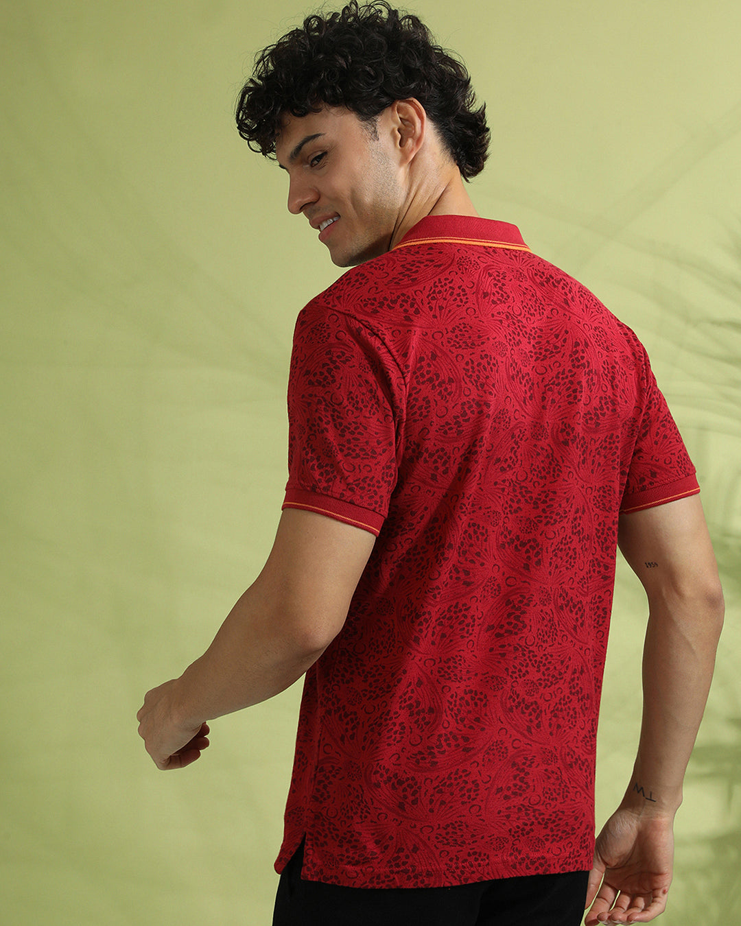 Close-up of red fabric with texture detail