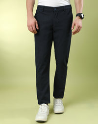 Solid Navy Slim Fit Trouser