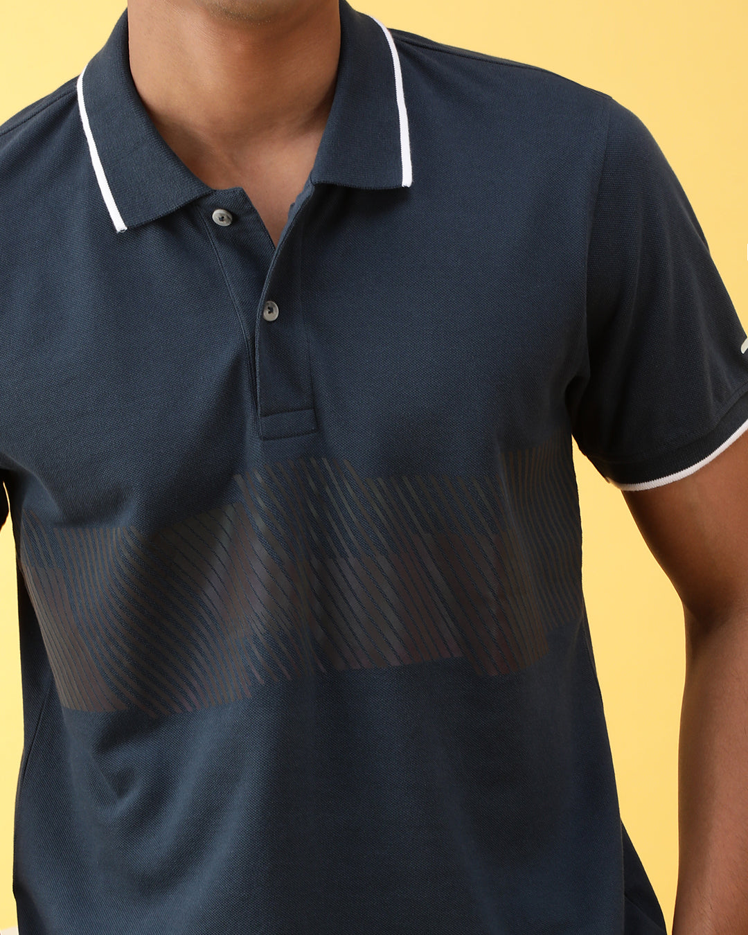 Close-up of blue fabric with texture detail