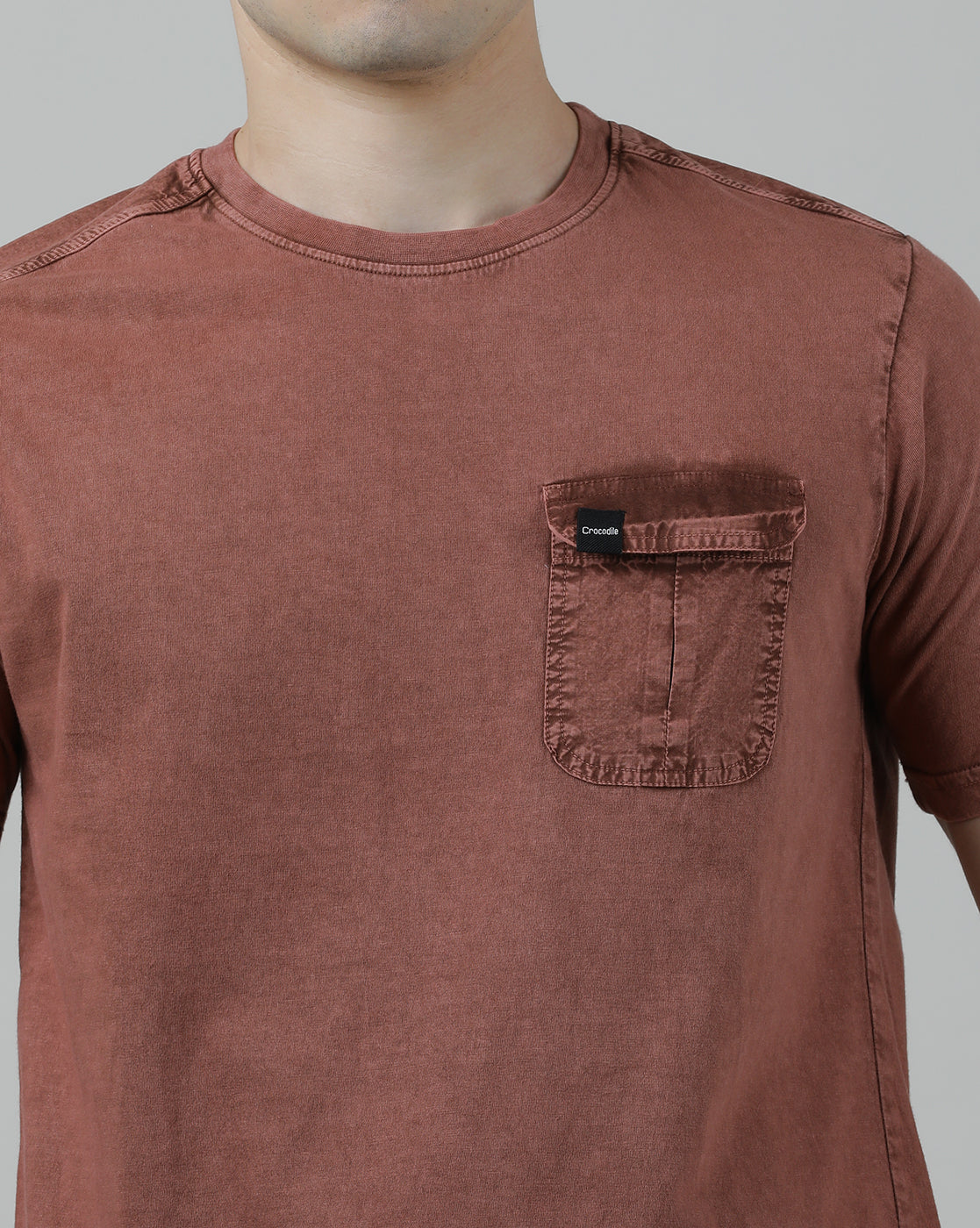 Casual Dark Red T-Shirt Half Sleeve Slim Fit Jersey with Collar for Men