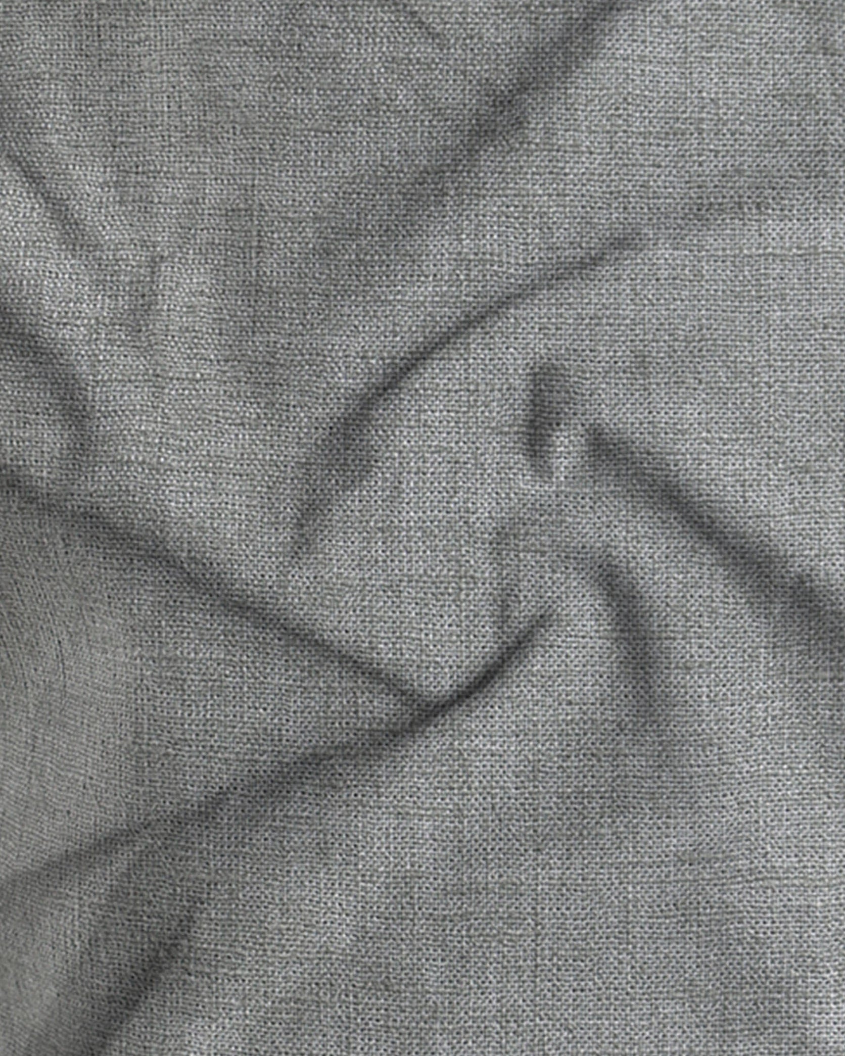 Close-up of gray fabric with a subtle texture